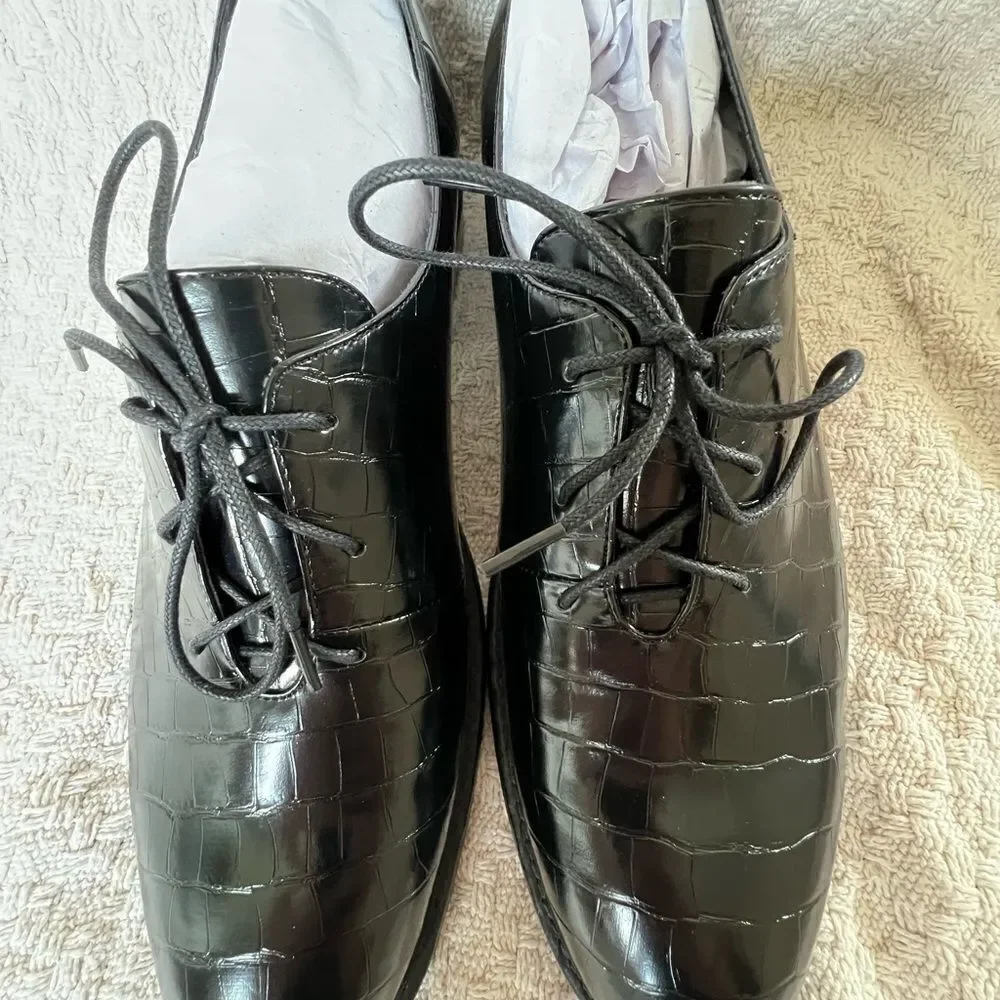KOI Revocation croc embossed vegan leather shoes men’s dress shoes black sz 11.5